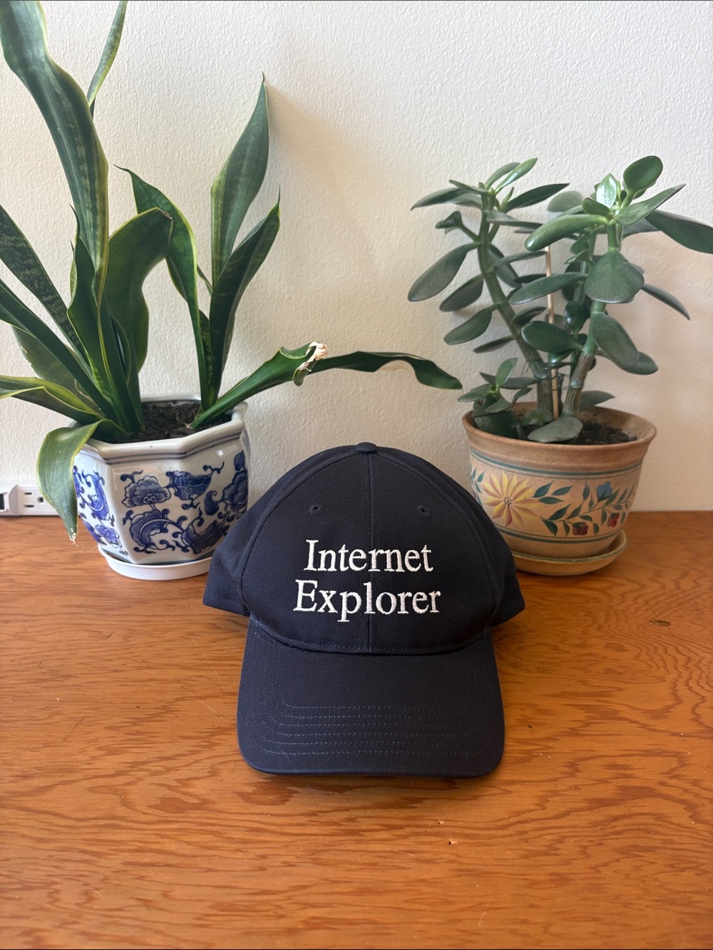 Internet Explorer Embroidered Navy Baseball Cap